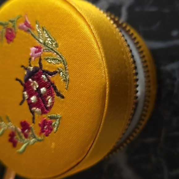 ❤️BUY 2 GET 1 FREE  Vibrant Yellow Floral Cosmetic Bag with Zipper - Picture 11 of 12